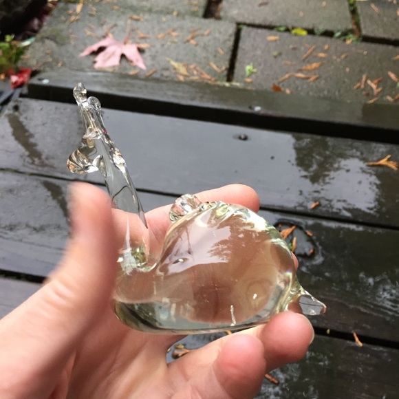 Clear Art Glass Snail Figurine Paperweight - Picture 3 of 16